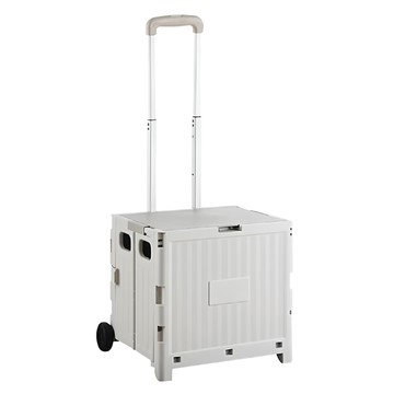 2輪小號折疊購物推車 85.5 x 38 x 34cm  灰白  1個