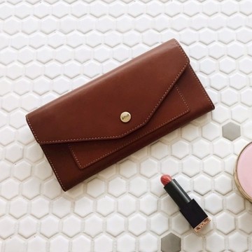 信封式牛革小背包