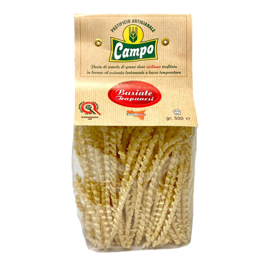 パスタ カンポ ブジアーテ トラパネージ (500g) シチリア 太巻き パスタ イタリア産