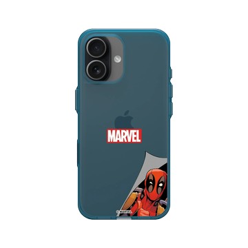 iPhone 17 Clear (相機按鈕) 夜幕藍 - 迪士尼-漫威 Marvel - 死侍-探頭