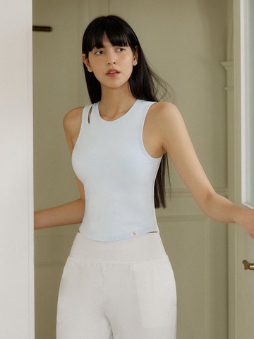Banding Light Cutting Racerback Yoga Top
