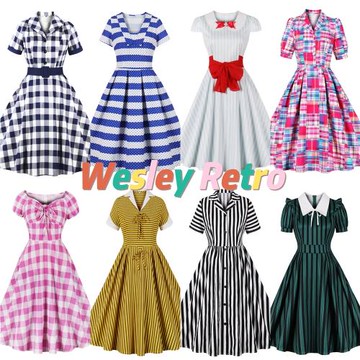 歐美氣質短袖洋裝小眾復古港風女裝洋氣顯瘦派對中長大擺連衣裙夏