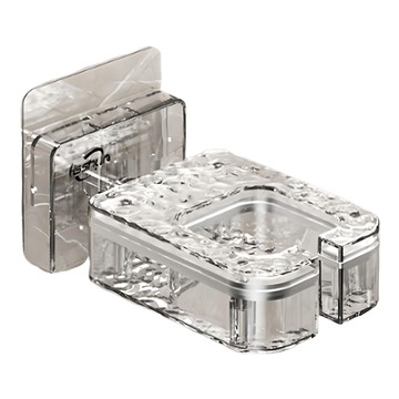 iSFun 輕奢冰川 浴室收納免打孔吹風機支架  1個  透明色