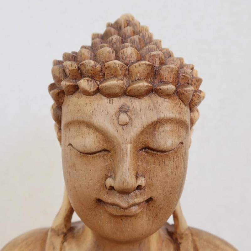 一刀彫 頬杖仏陀 25ｃｍ 仏像 仏陀 ブッダ 仏像の置物 瞑想 オリエンタル 一刀彫 頬杖仏陀 25cm 仏像 仏陀 ブッダ オブジェ 仏像の置物 仏陀の