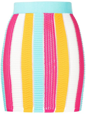 Solid & Striped - colour-block knitted skirt - women - Cotton - S - Multicolour