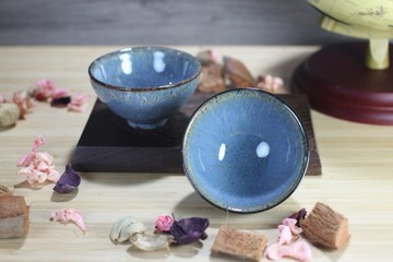【沐春生活】120ml 天目對杯 日式茶碗 茶杯 酒杯 鶯歌葉敏祥作
