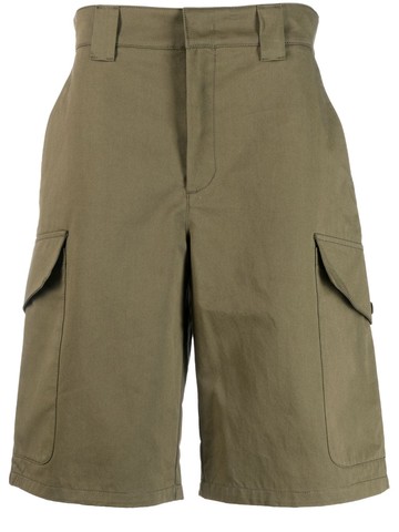 MSGM - wide-leg cargo shorts - men - Polyester/Cotton/Cotton - 46 - Green