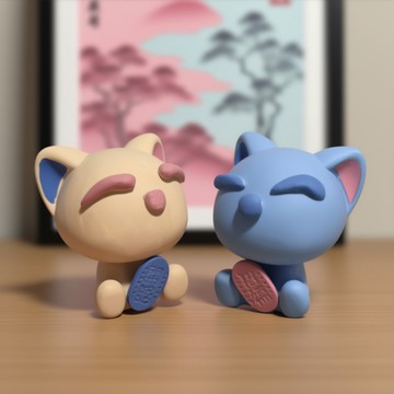 【えんぎ猫】 祈願擺件0921-0926