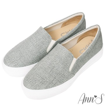 Ann’S進化2.0!貓抓不爛防水防刮足弓墊腳顯瘦厚底懶人鞋-灰