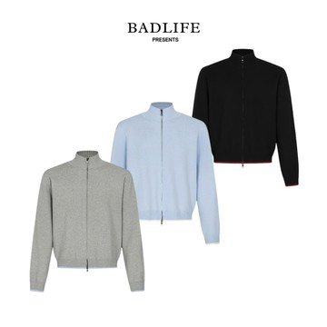 BADLIFE 拉鍊針織上衣外套 極簡風 秋冬三色可選