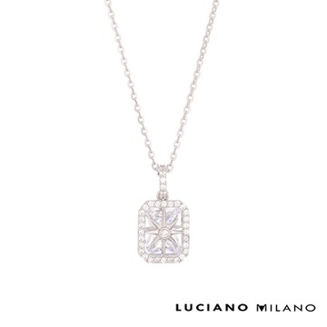 LUCIANO MILANO 繁花似錦 純銀項鍊(白K色)