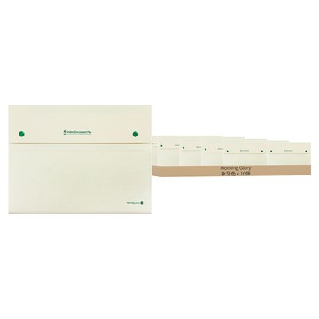 Morning Glory 5格風琴文件夾 3200  象牙色  10個