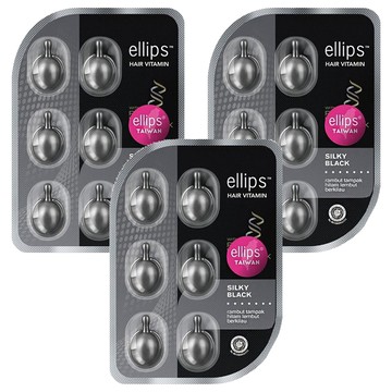 ellips 意立詩 沙龍級角蛋白膠囊護髮油 升級添加 改善枯燥乾髮 閃耀光澤 膠囊設計 攜帶方便  6ml  3組