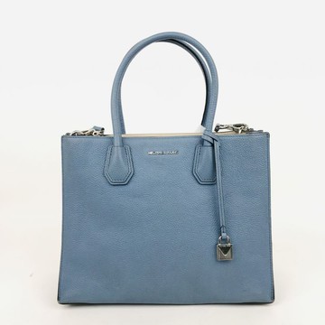 michael kors藍色皮革肩揹手提包