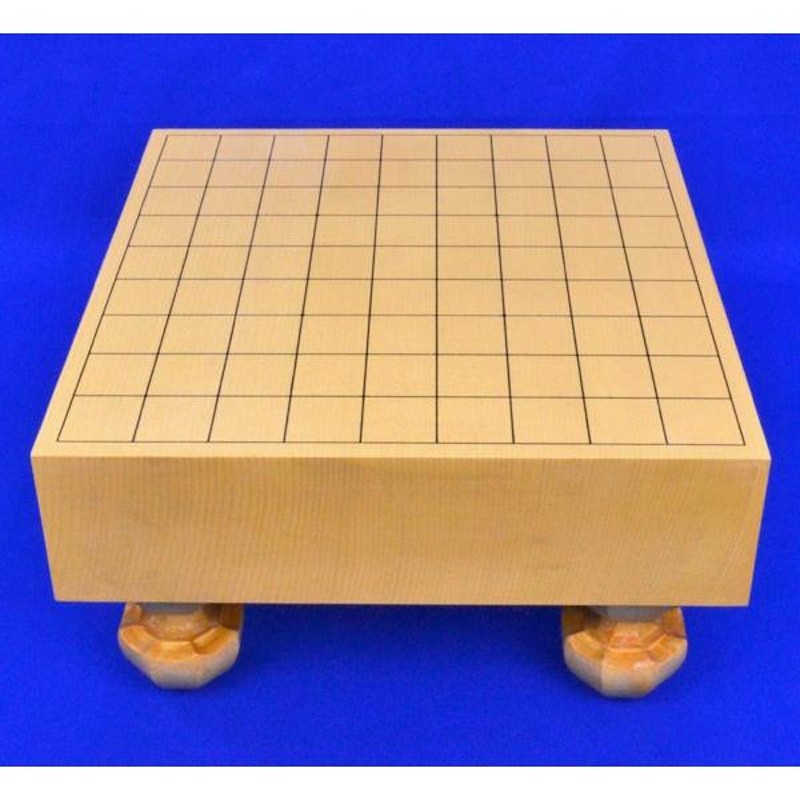 将棋セット 新かや3寸足付将棋盤セット(木製将棋駒白椿上彫駒)【囲碁