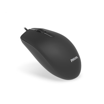 PHILIPS 耐用五百萬次點擊3鍵式有線滑鼠-SPK7204