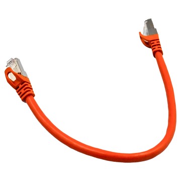 POLYWELL 寶利威爾 CAT6A 高速網路線 10Gbps RJ45 福祿克認證 PW15-W58-K003  0.3m  橘色  1條