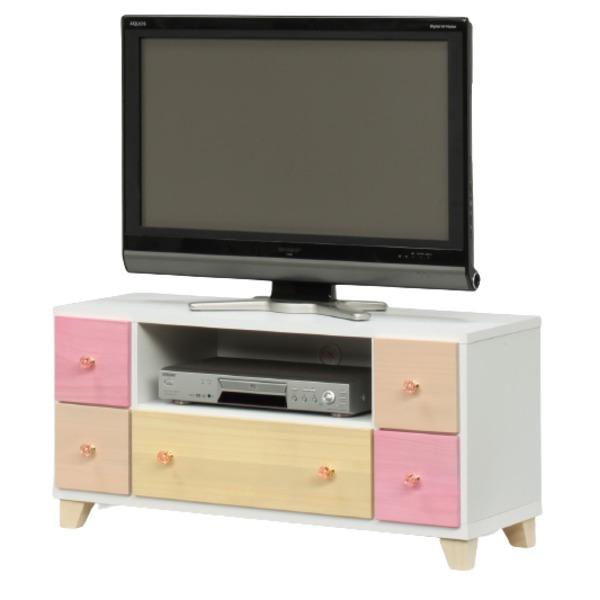 テレビ台 テレビボード 幅93.5cm ピンク系 日本製 木製 桐材 リビング