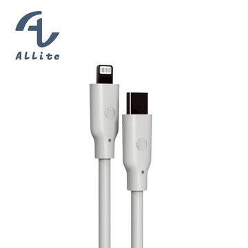 Allite 1.5 M 液態矽膠充電線｜USB-C to Lightning－冷霧灰