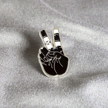 和平搖滾者琺瑯別針 – 攀岩者與抱石者的禮物 – 攀岩針 – 등반 クライミング