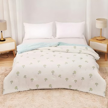 韓式抗菌安撫被 面料 銀離子抗菌科技  200 x 150cm  小菊花 白色