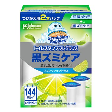 SC Johnson 莊臣 Scrubbing Bubbles 抗黴菌馬桶清潔凝膠補充裝2件組 清新柑橘香  76g  1盒