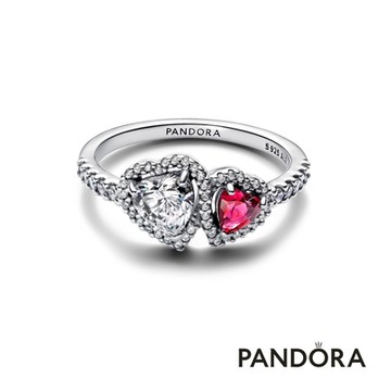 【Pandora官方直營】偏愛之心鑲邊戒指