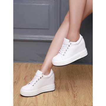 內增高10公分女鞋增高2025春季新款厚底小白鞋休閑鞋子真皮樂福鞋