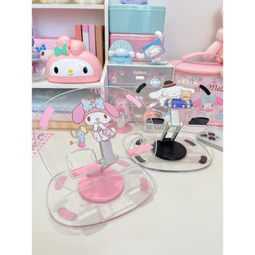 可愛卡通美樂蒂粉色少女心旋轉手機支架平板電腦ipad支架可折疊