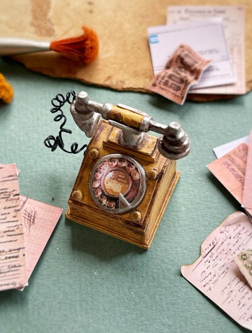 微型古董電話機