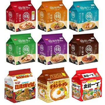【江戶物語】日本製境內版  日清拉王 麵王 元祖雞 柚子鹽 醬油味 擔擔麵 味噌 炒麵 出前一丁 五入包麵 NISSIN