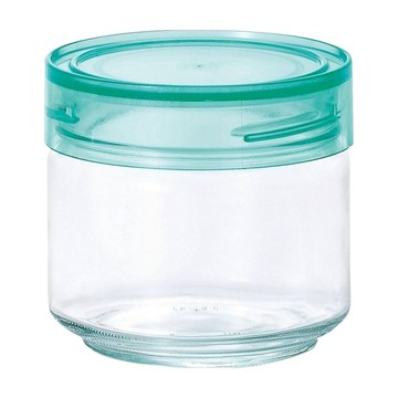 ADERIA 日本進口抗菌密封寬口玻璃罐 綠  500ml  1個