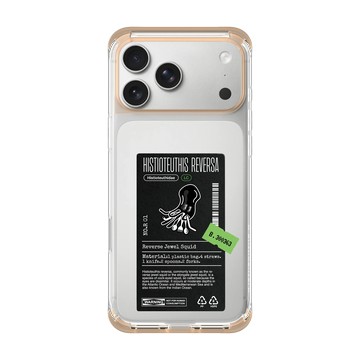 iPhone 17 Pro Max ClearX 暖透橘 - Marine Debris - 塑膠袋逆帆魷（隱藏版）