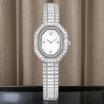 SWAROVSKI 施華洛世奇 Matrix 方形切割水晶八角手鐲式手錶 女錶-30x25mm 5724516