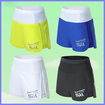 【5個口袋】羽毛球服短褲女運動短褲跑步健身速干瑜珈乒乓網球褲