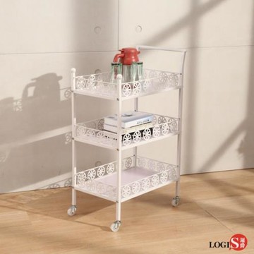 LOGIS邏爵~古典行動推車 古典 手推車 活動車 滑輪車 餐車 Q53