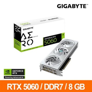 技嘉GIGABYTE GV-N5060AERO OC-8GD 顯示卡 RTX5060
