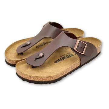Birkenstock Ramses 男 人字拖 咖啡色 一般寬合成皮勃肯 休閒夾腳拖鞋 經典素面平底休閒涼鞋 0044701