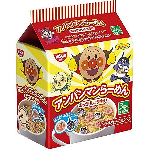 日清食品 アンパンマンらーめん あっさりしょうゆ味 (ラーメン 袋 マグ) 3食入り 90g×9個