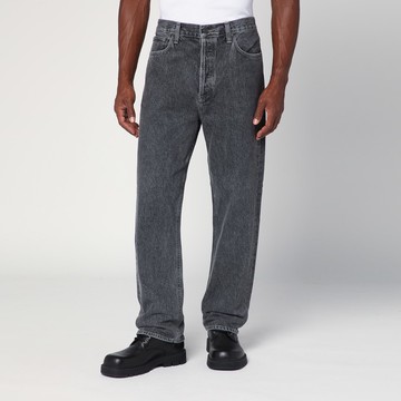 Washed-effect grey jeans