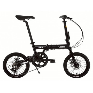 ZEBOD 澤邦 Terra 6S輕量化鋁合金折疊腳踏車 Shimano 外6速 前後雙碟 16吋  黑色  1個  85cm