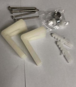 【麗室衛浴】 國產 A-009-2-1 馬桶 小便斗用L型固定腳+白鐵螺絲包+墊片