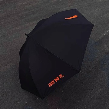 【NIKE】會員專屬 NIKE Just Do It 長柄雨傘 自動傘 黑色