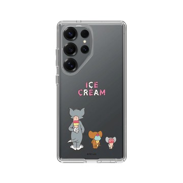 Galaxy S25 Ultra Clear 透明 - 湯姆貓與傑利鼠 Tom and Jerry - Ice Cream