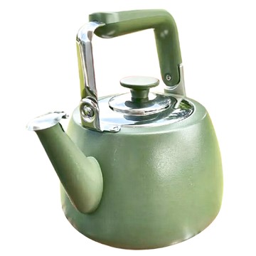 SADOMAIN 仙德曼 不銹鋼露營風琴壺 1.5L 304不鏽鋼  軍綠色  1個