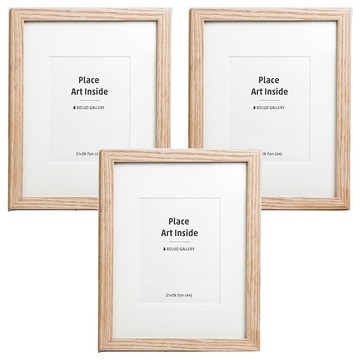 BOLUO GALLERY 菠蘿選畫所 實木畫框 北美紅橡  3個  A4