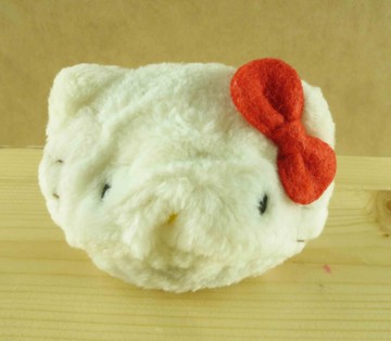 【震撼精品百貨】Hello Kitty 凱蒂貓-頭型零錢包-紅蝴蝶結