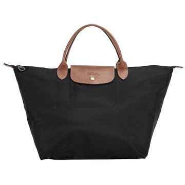 LONGCHAMP Le pliage 短提把摺疊水餃包(M/黑色)