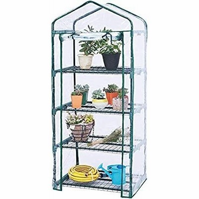 Worth Garden 4 Tier Mini Greenhouse - 63'' H x 27'' L x 19'' W - Sturdy Por