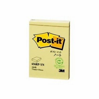 スリーエムジャパン / Post-it 再生紙ノート 656RP-YN イエロー / のりつきメモ / p461041